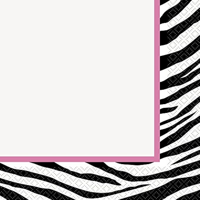ZEBRA PASSION LUNCHEON NAPKINS 16 PIECES - Image 1